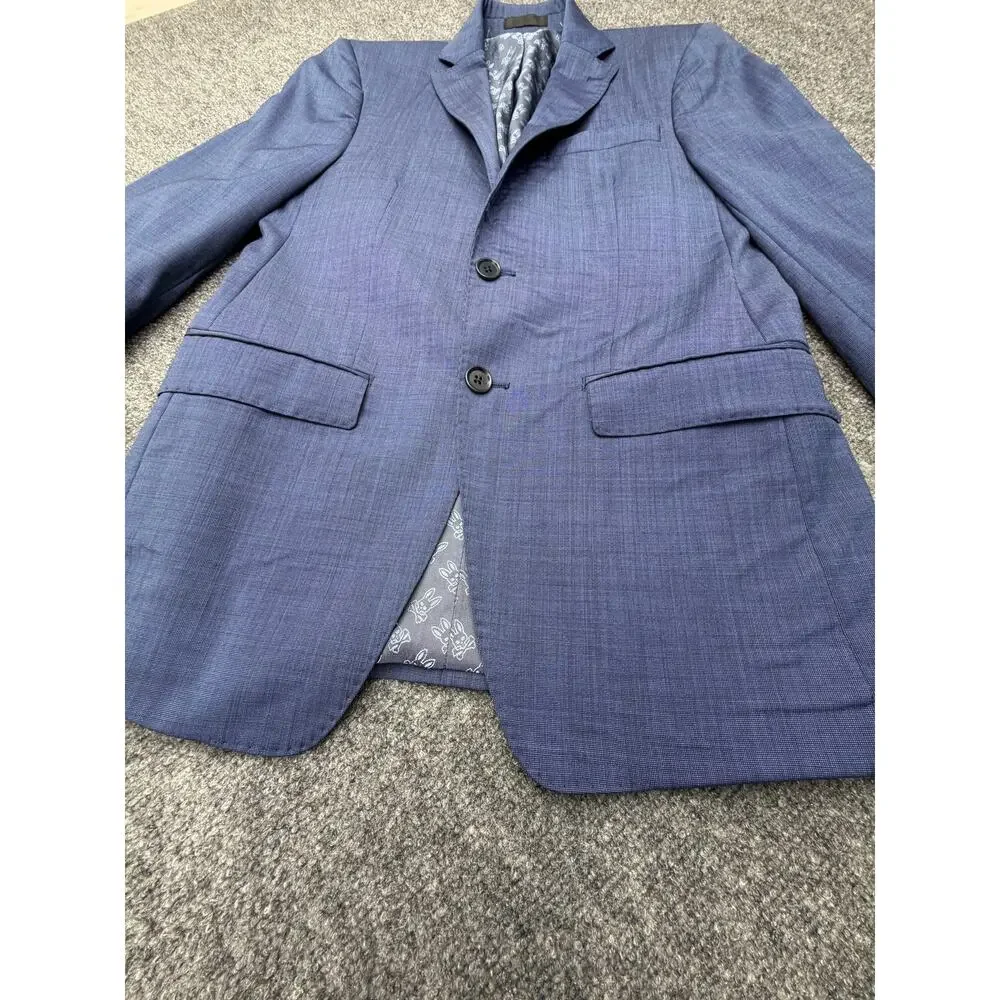 Psycho Bunny Suit Mens 30 Blue Slim Fit Jacket/Pants Dillard’s Skull Lining